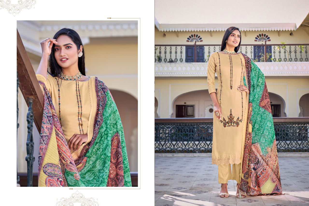 Hermitage Elahe Heavy Casual Wear Printed Wholesale Dress Material Catalog